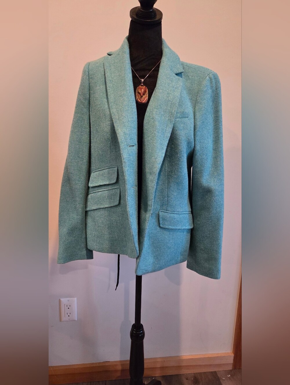 Talbots Teal Wool Blazer Jacket